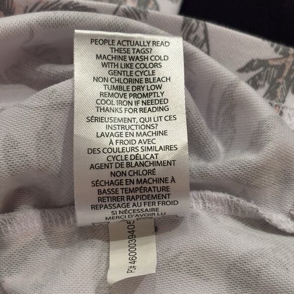 Travis Mathew Polo Shirt Men's Large All Over Palm Tree Print Gray Pale Orange - Picture 7 of 8